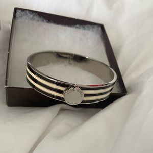 Henri Bendel Black and White Enamel Bracelet and Box